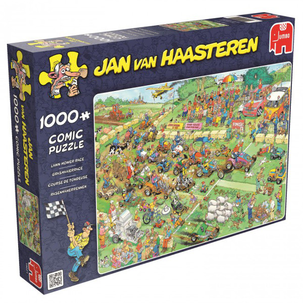 Wyścig kosiarek, Jan Van Haasteren - Sklep Art Puzzle